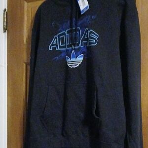 Adidas Black and Blue Hoodie